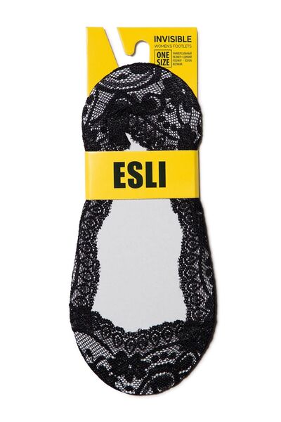 Conte Elegant Women's "invisible" insoles with a lace pattern made of polyamide, Esli IS002 - Grey, 36-39 (23-25)