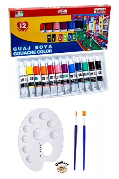 Glanart 12 renk guaj boya başlangıç seti (12x9 ml)