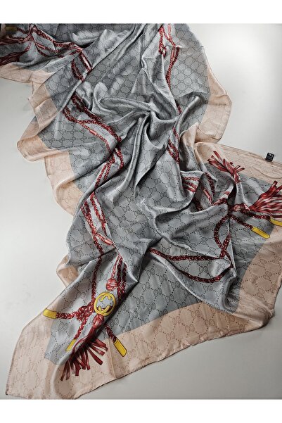 tomrisboutique شال حريري فاخر من الفوال، حجاب، وشاح، شال منقوش 90 × 180