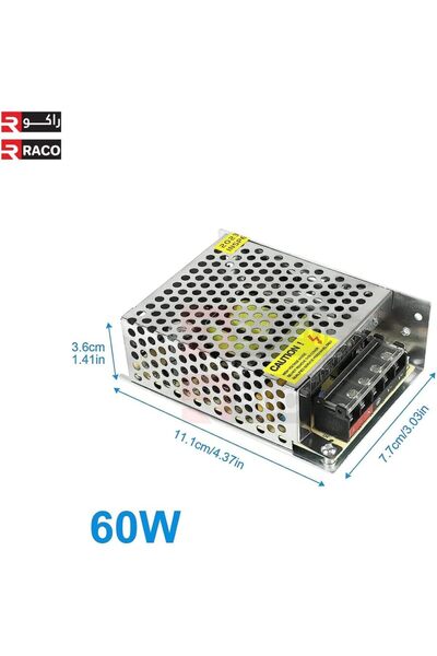 Raco 12V 60W 5A AC to DC Switching Power Supply Driver for LED Strips