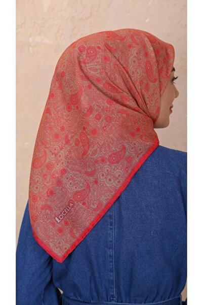 locella Soft Pamuk Eşarp Mercan-12