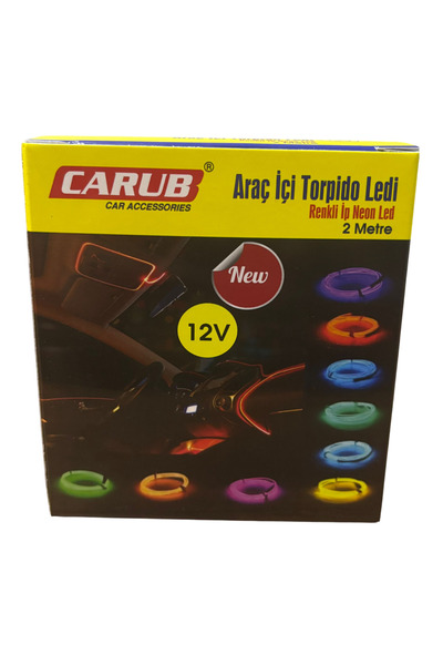 Carub Araç İçi Torpido Ledi 12v İp Neon Kırmızı 2 Metre Fiyatıdır BR 432 75 56