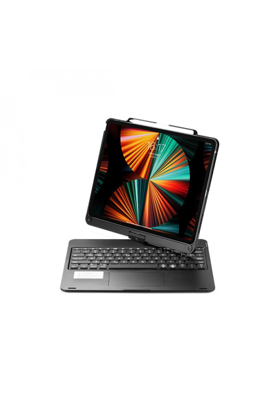byhodi Ipad pro 12.9 (2021) case magic rotating keyboard tablet case - black