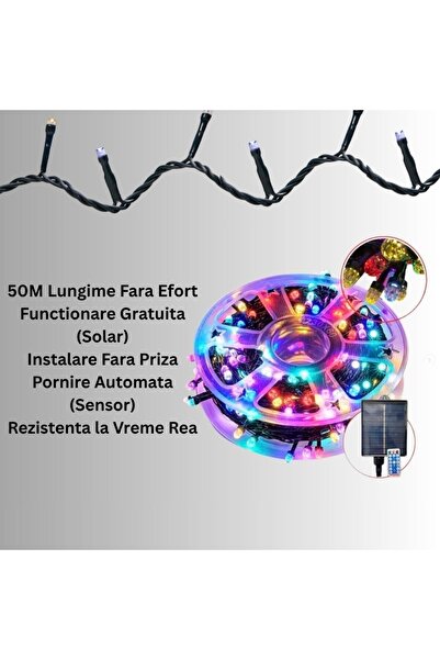 OEM Solar Christmas installation 50 m, Multicolor – Indoor/Outdoor, LED, Light Show