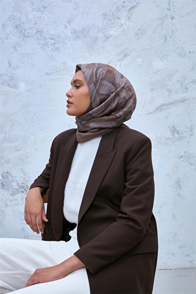 Silk Home Eșarfă din viscoză Velora, verde, maro-afumat, cu model, anti-alune...