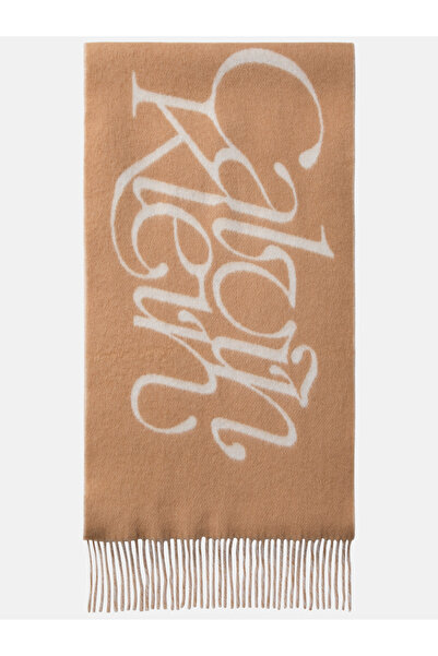 Calvin Klein Erkek Grafikli Kahverengi Atkı