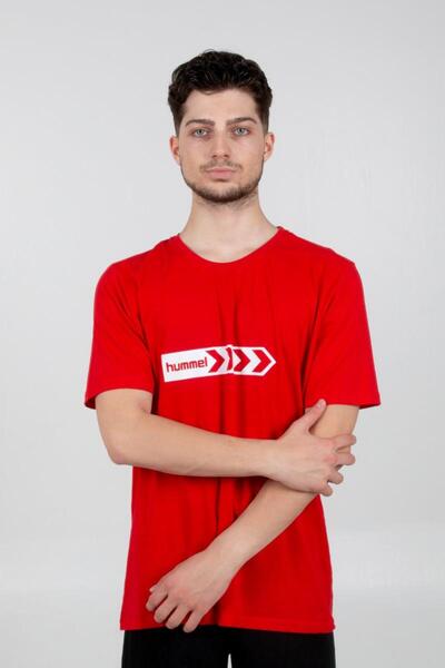 hummel Armin Cotton Training T-Shirt Red Printed
