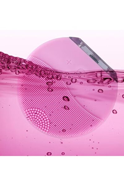 Generic Silicone facial cleansing device, pink, waterproof, rechargeable, with vibration technology