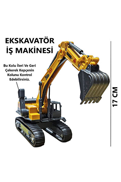 Brother Toys Paletli Kepçe Ekskavatör Oyuncak İş Makinesi Hareketli Kollu Mak...