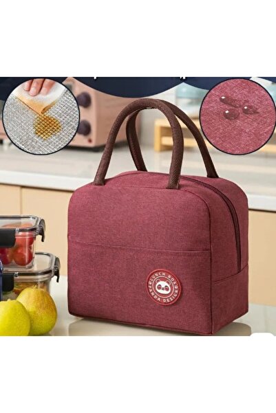 OEM Compact Thermal Lunch Bag, 22x13x19 cm, burgundy