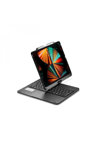 byhodi Ipad pro 12.9 (2021) case magic rotating keyboard tablet case - black