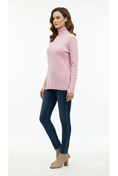 LAURUS BOUTİQUE KADIN YARIM BALIKCI YAKA ŞARDONLU KAŞKORSE KAZAK