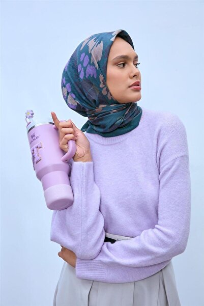 Silk Home Eșarfă din amestec de viscoză Velora, verde petrol-albastru închis,...