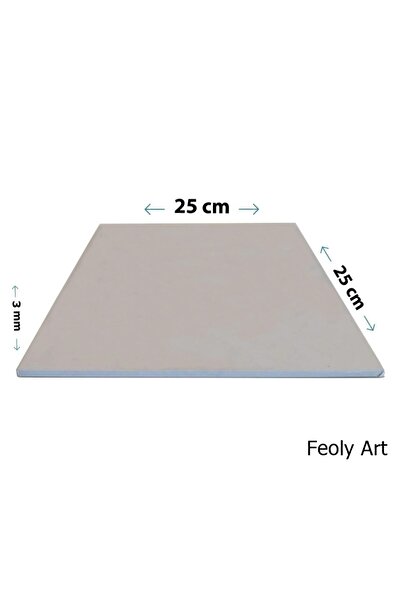 Feoly Art 3 mm 25x25 MDF Plaka (5 ADET) - Pasta Altlığı, Hobi, Maket, Ahşap El Sanatları (5`li Paket)