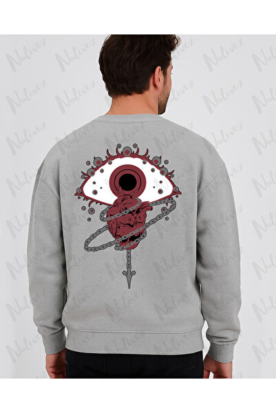 Nulivez Anime Back Printed High Quality Unisex Oversized O Neck Sweatshirt