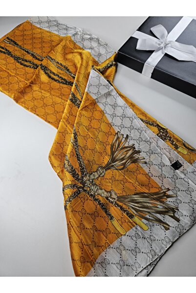 tomrisboutique شال حريري فاخر من الفوال، حجاب، وشاح، شال منقوش 90 × 180