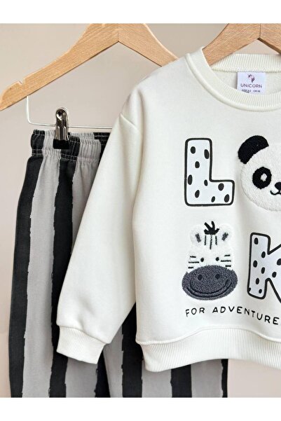 KidsSel Boy's Printed Model 3 Thread Cotton Fabric Bottom and Top Set