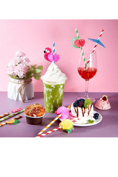 OEM Set of 110 cocktail decorations Patelai, paper, wood, plastic, multicolor