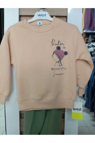 West Girl's Printed Tracksuit Bottom-Top Set