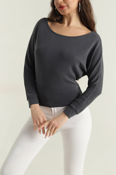 VıoShıne Γυναικεία υφασμάτινη μπλούζα Lycra Boat Neck Modal