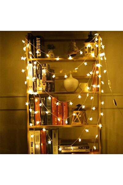 Glow Goods Christmas LED String Lights - Star Design, 10 m, 100 LEDs, 8 Modes, Warm White