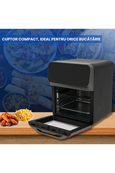 OferteTop Electric Hot Air Oven Airfryer, Two Levels, 1350W, 8 Liters