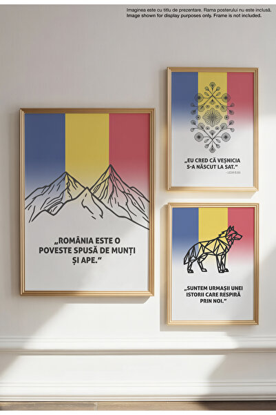 21mxm Romanian Patriotic Quote Canvas Poster – Unframed on Matte Canvas - Romania Is A Story