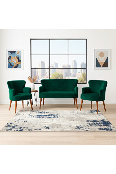 Azra Mobilya Roma Çay Seti Koltuk Takımı | Babyface Kumaş | 2 Berjer + 1 İkil...