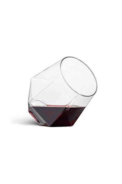 Delisoga Set of 6 hexagonal whiskey / cocktail glasses - transparent glass glasses for fine drinks