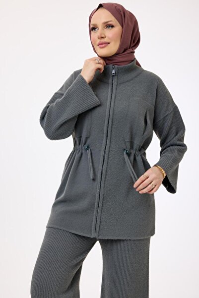 My City 44166 - Stylish Comfortable Casual Drawstring Waist Knitwear Women's Set with Pants