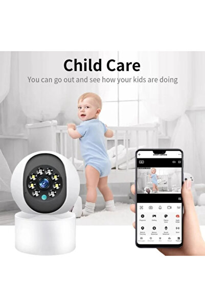 Denx كاميرا مراقبة عالية الدقة بدقة 3.1 ميجابكسل مع رؤية ليلية ملونة ودعم تخزين يصل إلى 128 جيجابايت (DX2258)