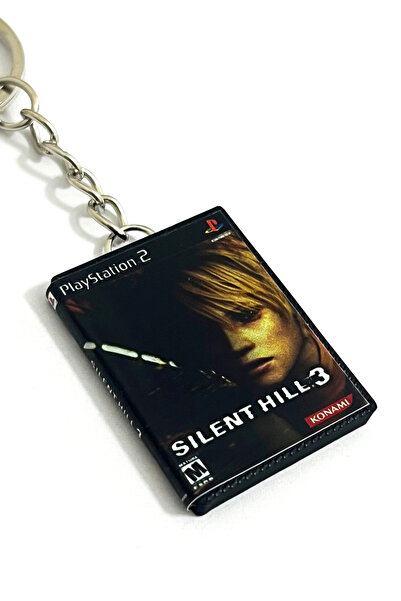 Cosmic Star Silent Hill 3 Retro Ps2 Minyatür Oyun Kutusu Anahtarlık