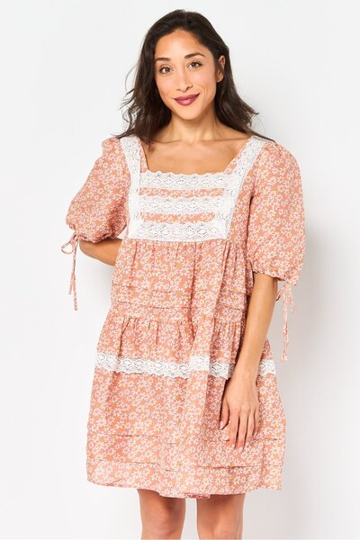 Maje Women Floral Print Mini Dress, Multicolor