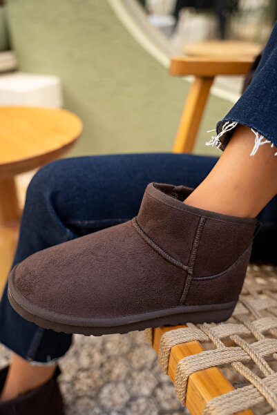 LamintaGlobal Toxy Suede Fur Flat Sole Women's Boots