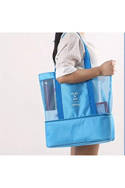 OEM Insulated lunch and relaxation bag, – 37 × 42 × 15 cm, Light blue.