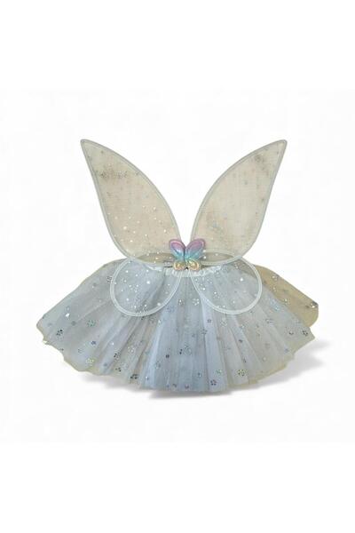 OEM Fairy Wings Skirt, white with Printed , 4–7 years, skirt length 28 cm