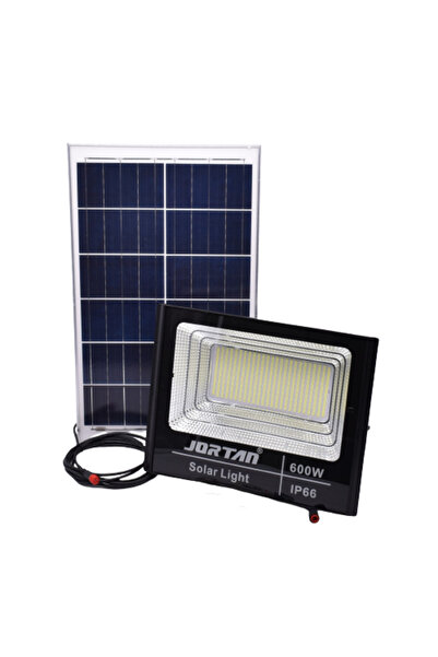 Jortan Ηλιακός προβολέας, LED, Ισχύς 600W, Λευκό φως, Μακρύ καλώδιο, Μαύρο