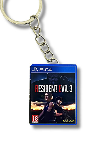 Cosmic Star سلسلة مفاتيح على شكل صندوق لعبة ريزدنت إيفل 3 المصغر لجهاز بلاي س...