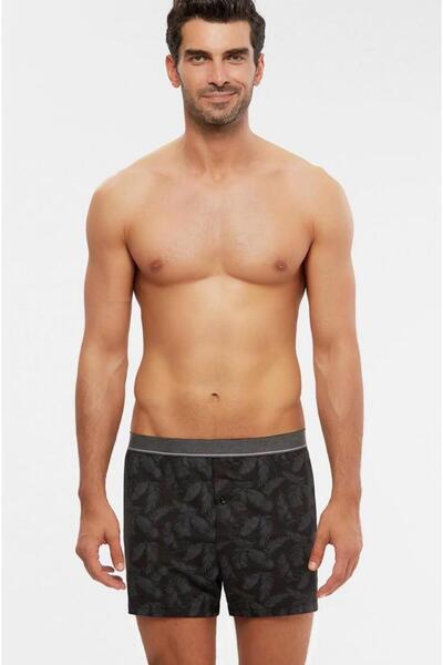 Sinem Çeyiz Kom Palm Single Button Cotton Sel Silk Men's Boxer