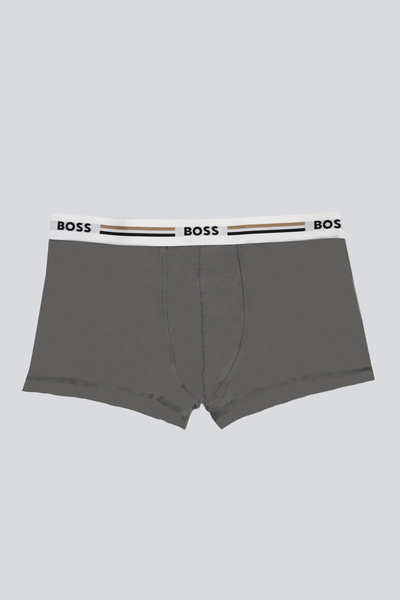 BOSS Men's Brand Logo Elastic Waist Navy Blue Boxer 50492200-972
