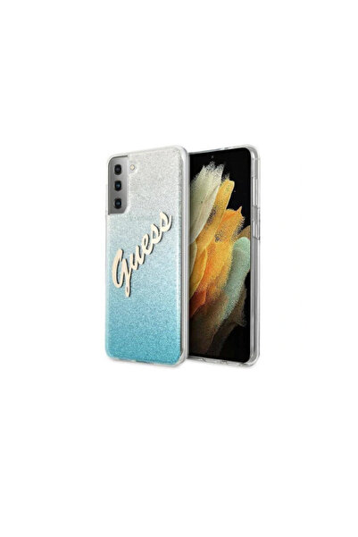Guess Case for Samsung Galaxy S21+ PC/TPU Vintage Gradient Light Blue