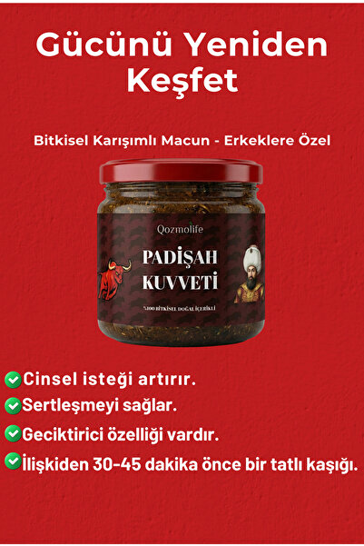 QOZMOLİFE PADİŞAH KUVVETİ Macun Bitkisel Karışımlı Kuvvet Macun 240GR