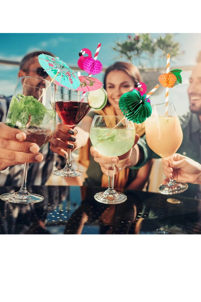 OEM Set of 110 cocktail decorations Patelai, paper, wood, plastic, multicolor