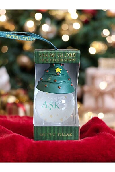 AGT Kar Küresi Yılbaşı Ağaç Süsü 6x4 cm