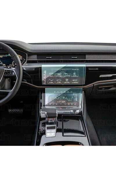 ael-tech مجموعة من واقي شاشة نانو 9H متوافق مع نظام الملاحة والتحكم في تكييف الهواء لسيارة أودي A8/A8L، طراز 2022-2025