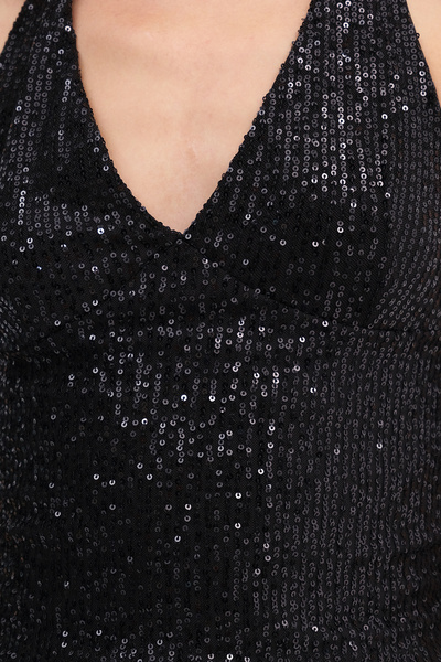 Addax Μπλούζα με παγιέτες με λαιμόκοψη B17748