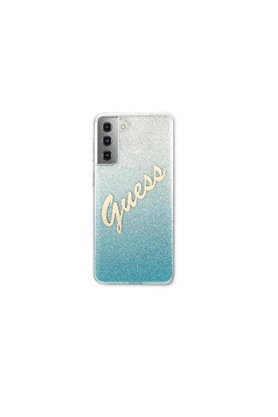 Guess Case for Samsung Galaxy S21+ PC/TPU Vintage Gradient Light Blue