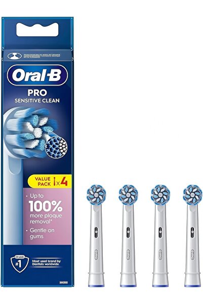 ORAL -B Pro Sensitive Clean Electric Toothbrush Head, X-Shaped Extra Soft Bristles, Pack of 4