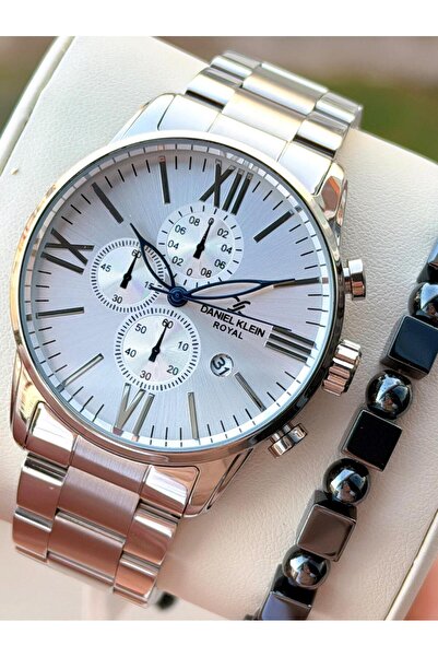Daniel Klein Men's Wristwatch 30 Meters Water Resistant Steel Band + Bracelet Gift Vs.Blkt.0717