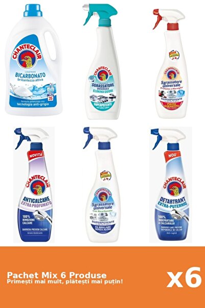 Chanteclair Set 6 Mix: 1 Det. (Bicar.), 3 Degr. (AntiM., Bicar., Marsi.), 2 AntiC. (Parfu., Puter.)